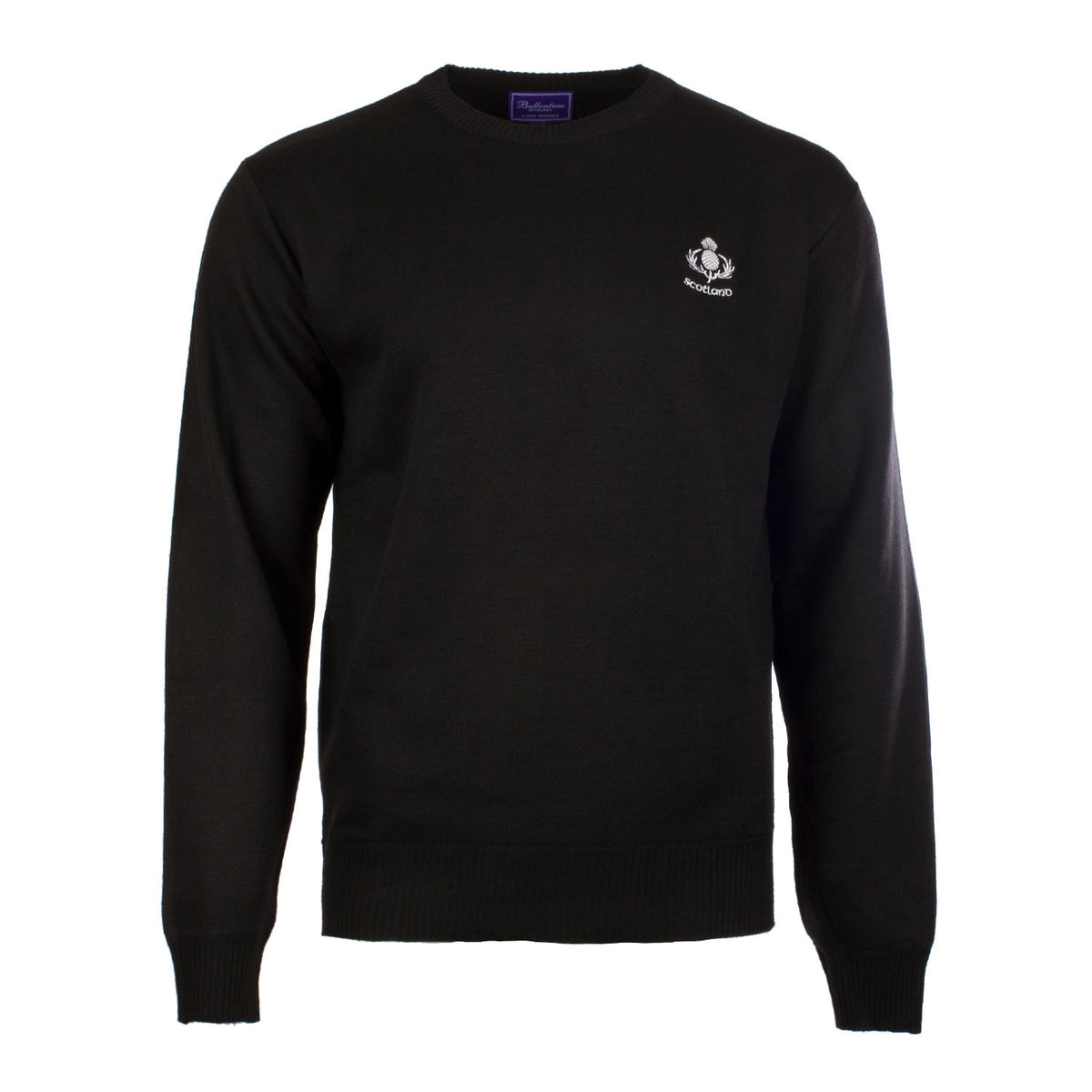 Men's Ballantrae Thistle Jumper BLACK | Heritage of Scotland — Heritage ...