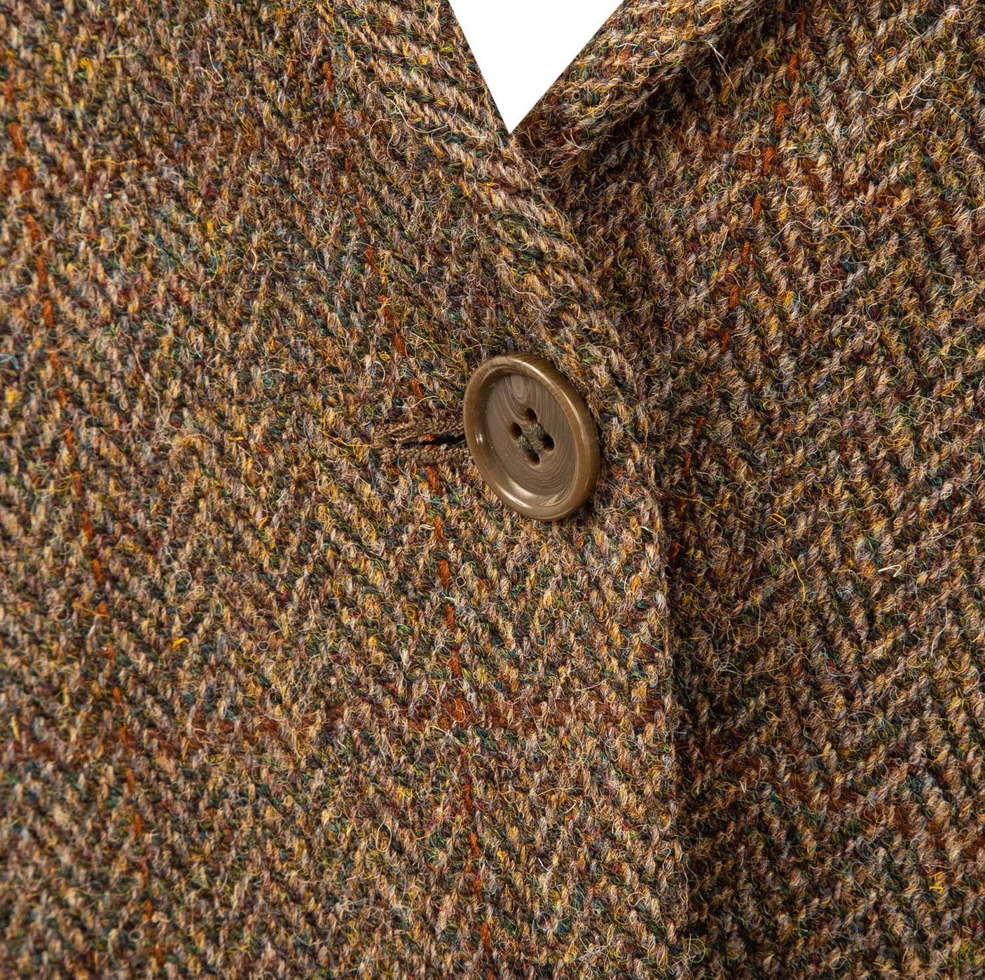 Women's Harris Tweed Iona Jacket BROWN HERRINGBONE | Heritage of Scot ...