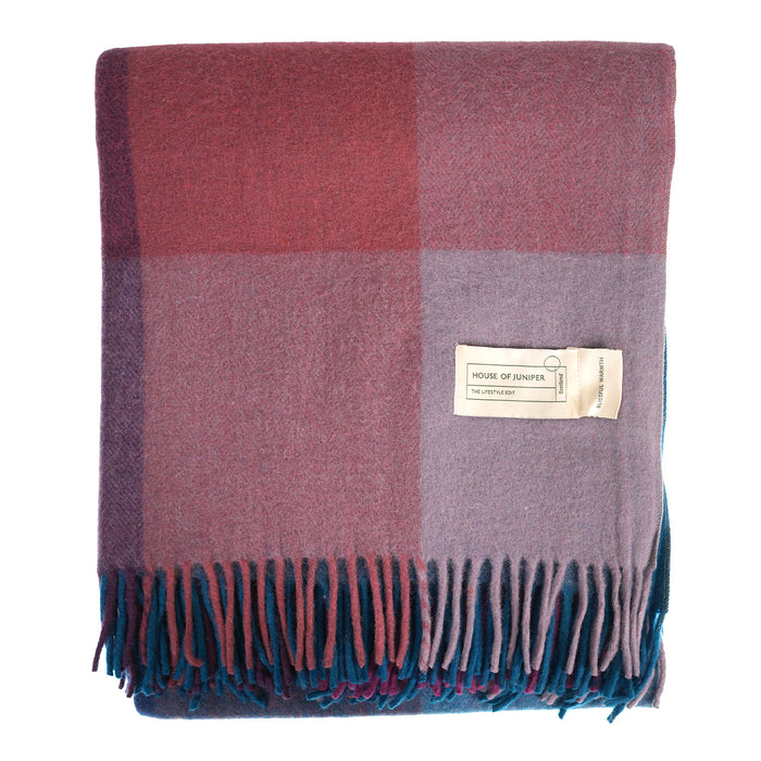 Woodside Check Blanket – Turquoise & Pink Plaid Throw