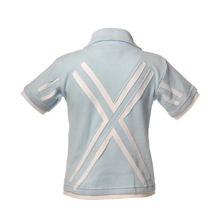 Kids Layered Polo Shirt Baby Blue