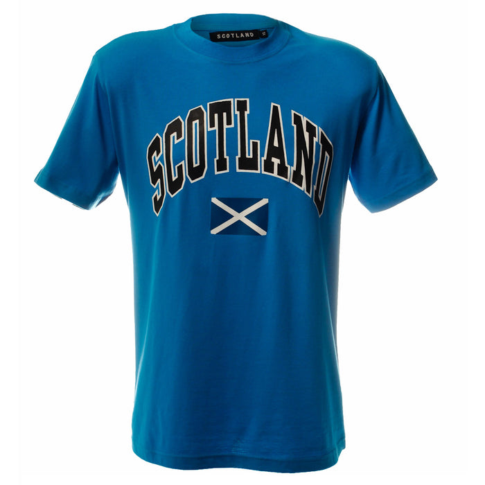 Scotland Harvard Print T-Shirt Sapphire Blue