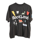 Adults 3D Puff Scotland Cow & Nessie T-Shirt Charcoal - Heritage Of Scotland - XS