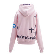 Adults Edinburgh 3D Puff Print Hoodie – Cherry Blossom Pink - Heritage Of Scotland - XS