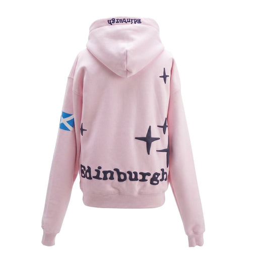 Adults Edinburgh 3D Puff Print Hoodie – Cherry Blossom Pink - Heritage Of Scotland - XS