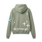 Adults Edinburgh 3D Puff Print Hoodie – Dusty Green - Heritage Of Scotland - XS