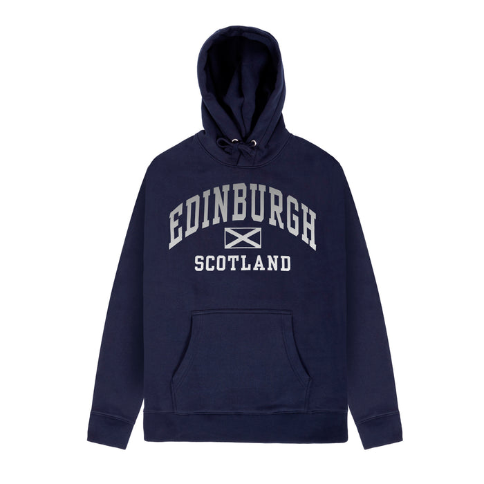 Adults Edinburgh Reflective Hooded Top Navy - Heritage Of Scotland - NAVY