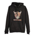 Adults Pastel Highland Cow Hooded Top Black - Heritage Of Scotland - BLACK