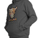 Adults Pastel Highland Cow Hooded Top Charcoal - Heritage Of Scotland - CHARCOAL