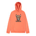 Adults Pastel Highland Cow Hooded Top Coral - Heritage Of Scotland - CORAL