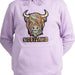 Adults Pastel Highland Cow Hooded Top Lilac - Heritage Of Scotland - LILAC