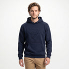 Adults Scotland Highland Cow Embossed Hoodie - Heritage Of Scotland - NAVY / S