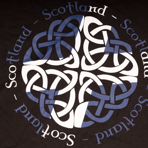 Adults T-Shirts Celtic Round Scotland Black - Heritage Of Scotland - BLACK