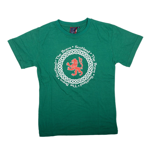 Adults Tshirt Celtic Lion Scot The Brave Irish Green - Heritage Of Scotland - IRISH GREEN
