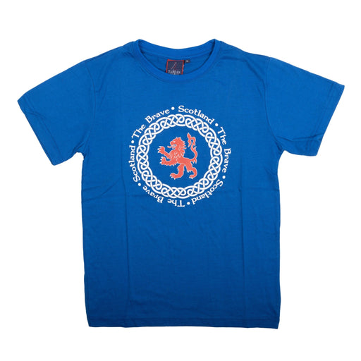 Adults Tshirt Celtic Lion Scot The Brave Royal Blue - Heritage Of Scotland - ROYAL BLUE