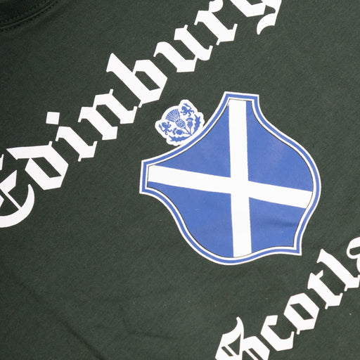 Adults Tshirt Edin Shield/ Scotland Bottle Green - Heritage Of Scotland - BOTTLE GREEN