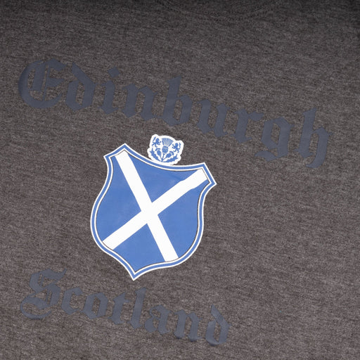 Adults Tshirt Edin Shield/ Scotland Charcoal - Heritage Of Scotland - CHARCOAL