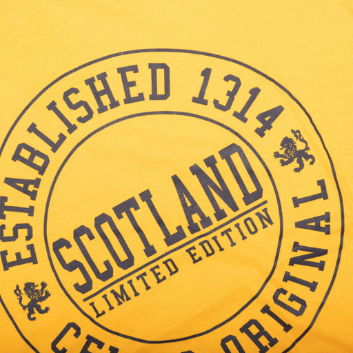 Adults Tshirt Rnd Scotland Est1314 Celt. Mustard - Heritage Of Scotland - MUSTARD