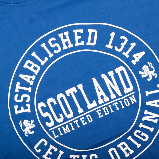 Adults Tshirt Rnd Scotland Est1314 Celt. Royal Blue - Heritage Of Scotland - ROYAL BLUE