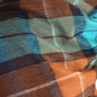 Alex Begg 100% Cashmere Woven Scarf Tartan and Checks - Made in Scotland - BUCHANAN TEAL - Heritage Of Scotland -