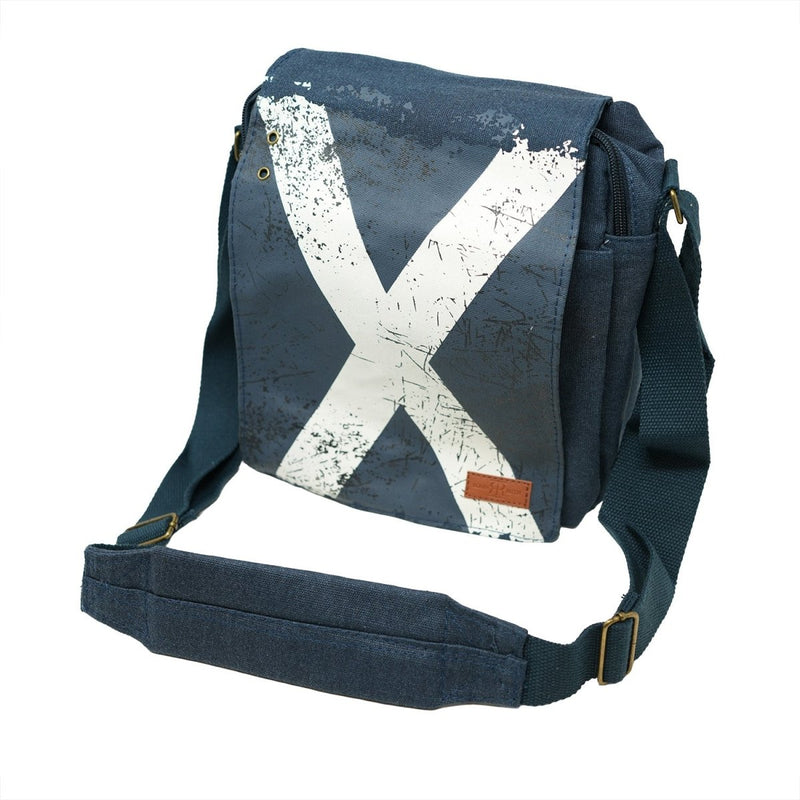Alex Messenger Bag Distressed Saltire - Heritage Of Scotland - NAVY/WHITE / S