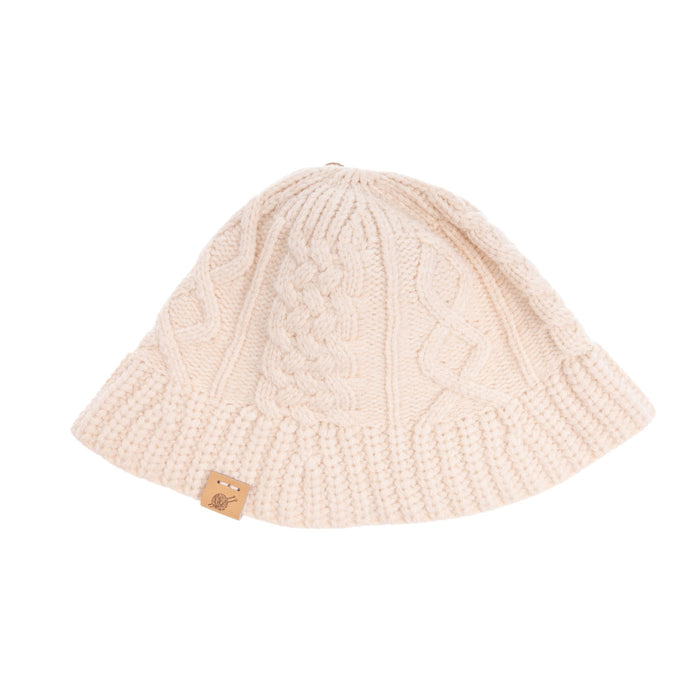 Aran Cable Bucket Hat - Heritage Of Scotland - CREAM