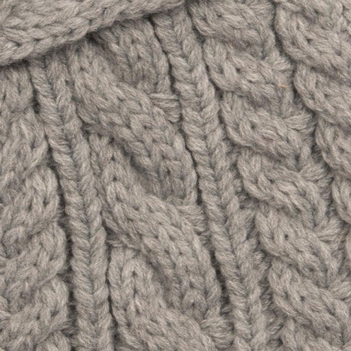 Aran Cable Button Wrap Scarf - Heritage Of Scotland - GREY