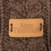Aran Cable Button Wrap Scarf - Heritage Of Scotland - MUSHROOM