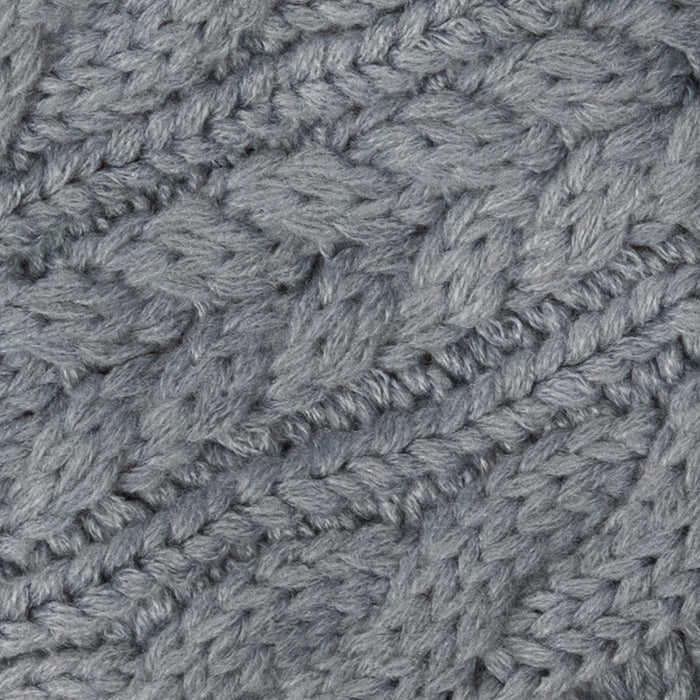 Aran Cable Button Wrap Scarf - Heritage Of Scotland - SLATE