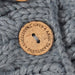 Aran Cable Button Wrap Scarf - Heritage Of Scotland - SLATE