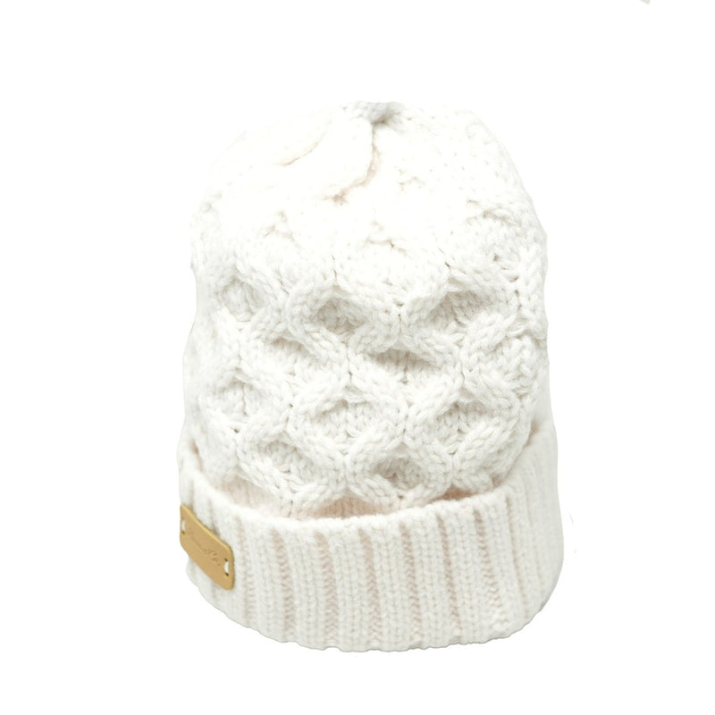 Aran Ladies Knitted Hat - Cream - Heritage Of Scotland - 