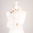 Aran Ladies Scarf - Cream - Heritage Of Scotland -