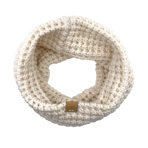 Aran Popcorn Stitch Snood - Heritage Of Scotland - CREAM