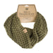 Aran Popcorn Stitch Snood - Heritage Of Scotland - KHAKI