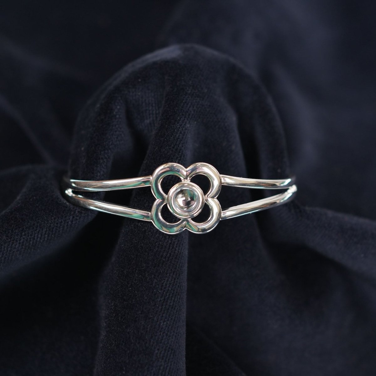 Art Pewter Birthstone Bangle - Silver Plated Pewter - Made in Scotland - December (Turquoise) - Heritage Of Scotland -