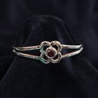 Art Pewter Birthstone Bangle - Silver Plated Pewter - Made in Scotland - January (Garnet) - Heritage Of Scotland -