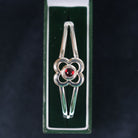 Art Pewter Birthstone Bangle - Silver Plated Pewter - Made in Scotland - January (Garnet) - Heritage Of Scotland -