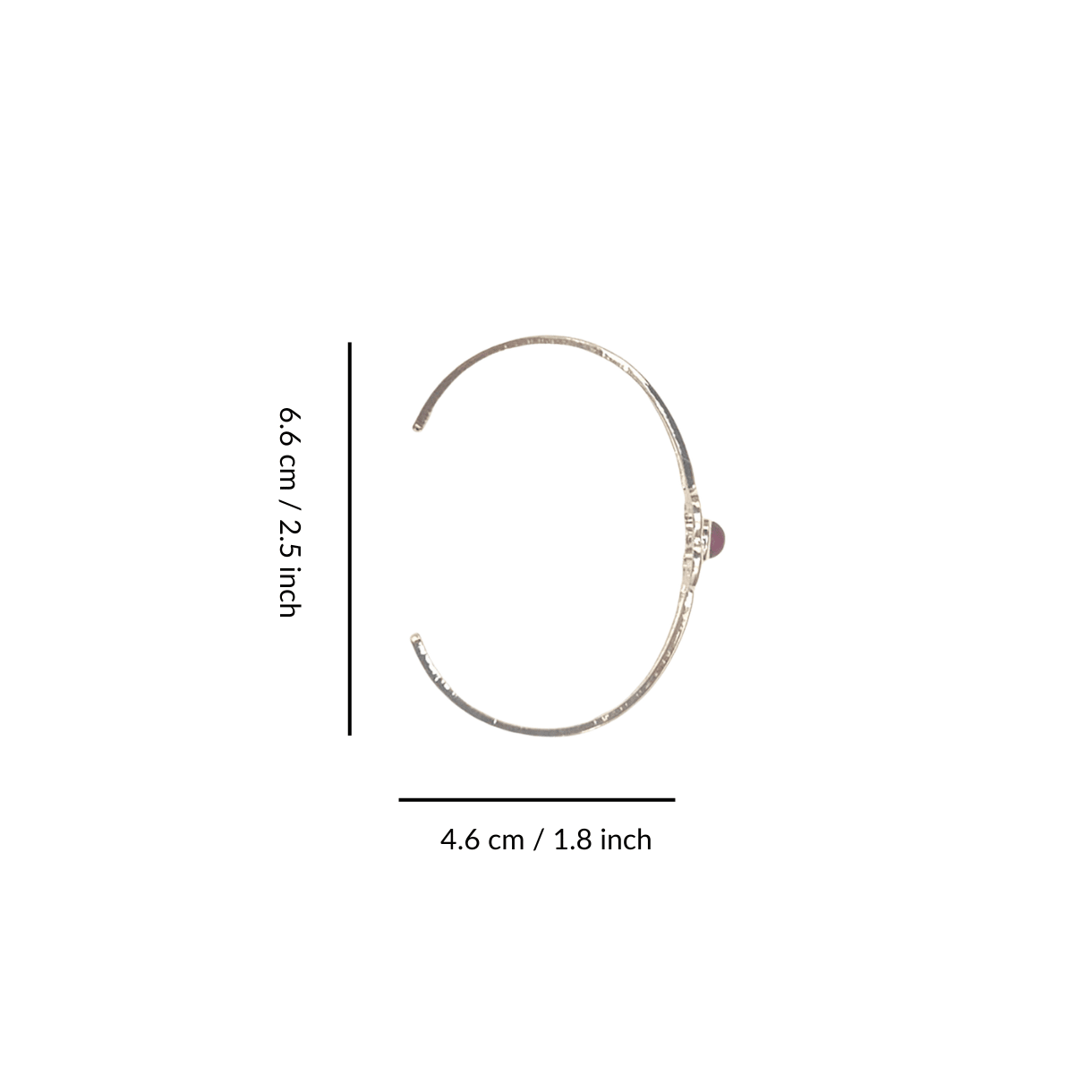 Art Pewter Birthstone Bangle - Silver Plated Pewter - Made in Scotland - July (Ruby) - Heritage Of Scotland -
