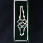 Art Pewter Birthstone Bangle - Silver Plated Pewter - Made in Scotland - May (Emerald) - Heritage Of Scotland -