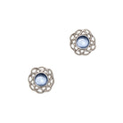 Art Pewter Celtic Birthstone Earrings - Silver Plated Pewter - Made in Scotland - Heritage Of Scotland - December (Turquoise)