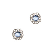 Art Pewter Celtic Birthstone Earrings - Silver Plated Pewter - Made in Scotland - Heritage Of Scotland - December (Turquoise)