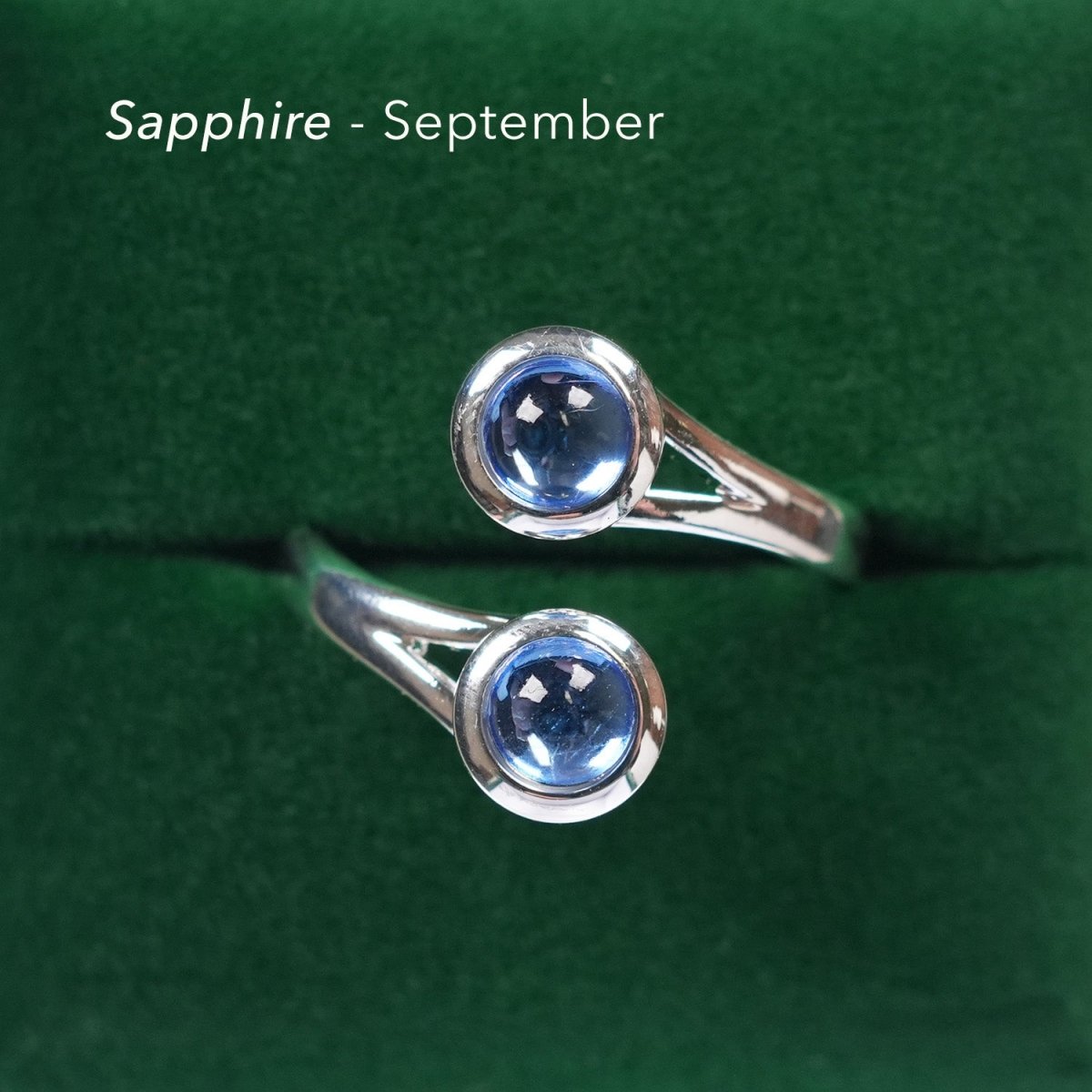 Art Pewter Celtic Birthstone Ring - Silver Plated Pewter - Made in Scotland - September (Sapphire) - Heritage Of Scotland -