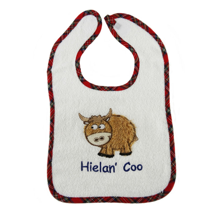 Babies Bib - Tartan Heilan' Coo - Heritage Of Scotland - HEILAN COO