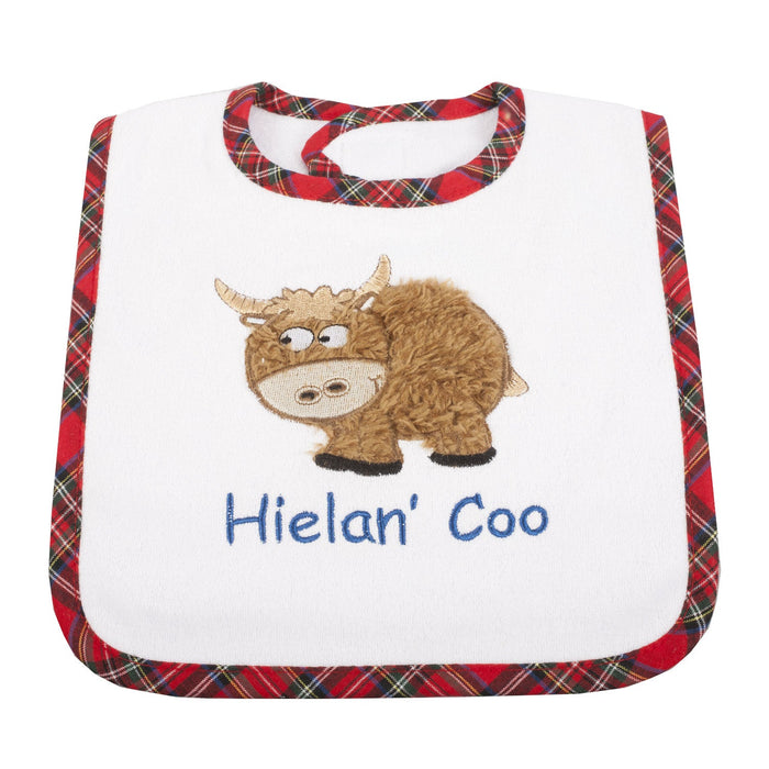 Babies Bib - Tartan Heilan' Coo - Heritage Of Scotland - HEILAN COO