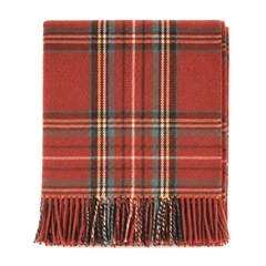 Ballmoral Highland Wool Blend Scottish Tartan Blanket Throw - Recycled Wool - 155 x 190 cm - STEWART ROYAL ANTIQUE - Heritage Of Scotland -