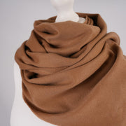 Balmoral 100% Cashmere Woven Scarf - PLAIN CAMEL - Heritage Of Scotland -