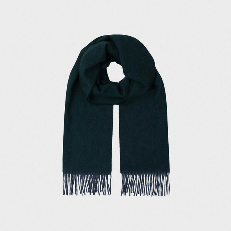 Balmoral 100% Cashmere Woven Scarf Plain Navy - Heritage Of Scotland - PLAIN NAVY
