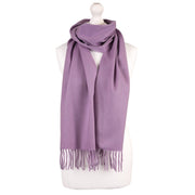 Balmoral 100% Cashmere Woven Scarf - PLAIN PURPLE - Heritage Of Scotland -