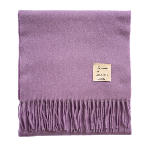 Balmoral 100% Cashmere Woven Scarf - PLAIN PURPLE - Heritage Of Scotland -