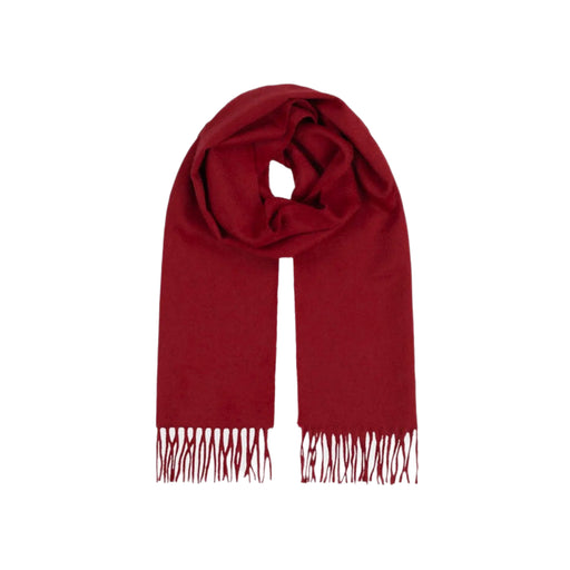 Balmoral 100% Cashmere Woven Scarf Plain Red - Heritage Of Scotland - PLAIN RED