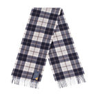 Balmoral 100% Cashmere Woven Scarf Tartan and Checks - Made in Scotland - BANNOCKBANE SILVER - Heritage Of Scotland -